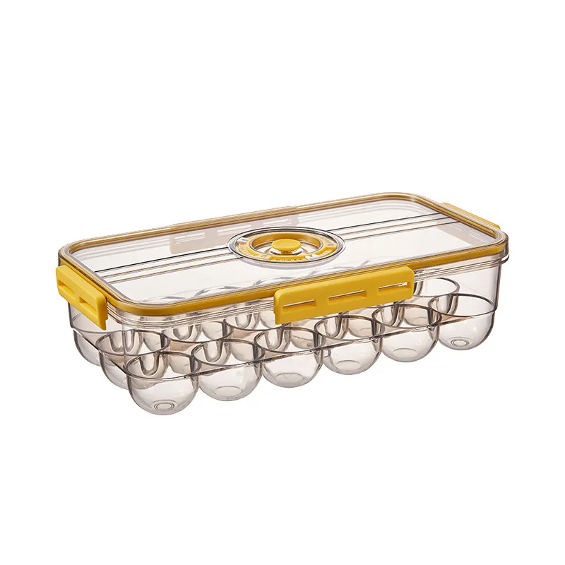 18/24 Grid New Refrigerator Food Containers PET Plastic Transparent Frozen Thickened Timekeeping Egg Fresh-Keeping Box
18/24 Grid New Refrigerator Food Containers PET Plastic Transparent Frozen Thickened Timekeeping Egg Fresh-Keeping Box