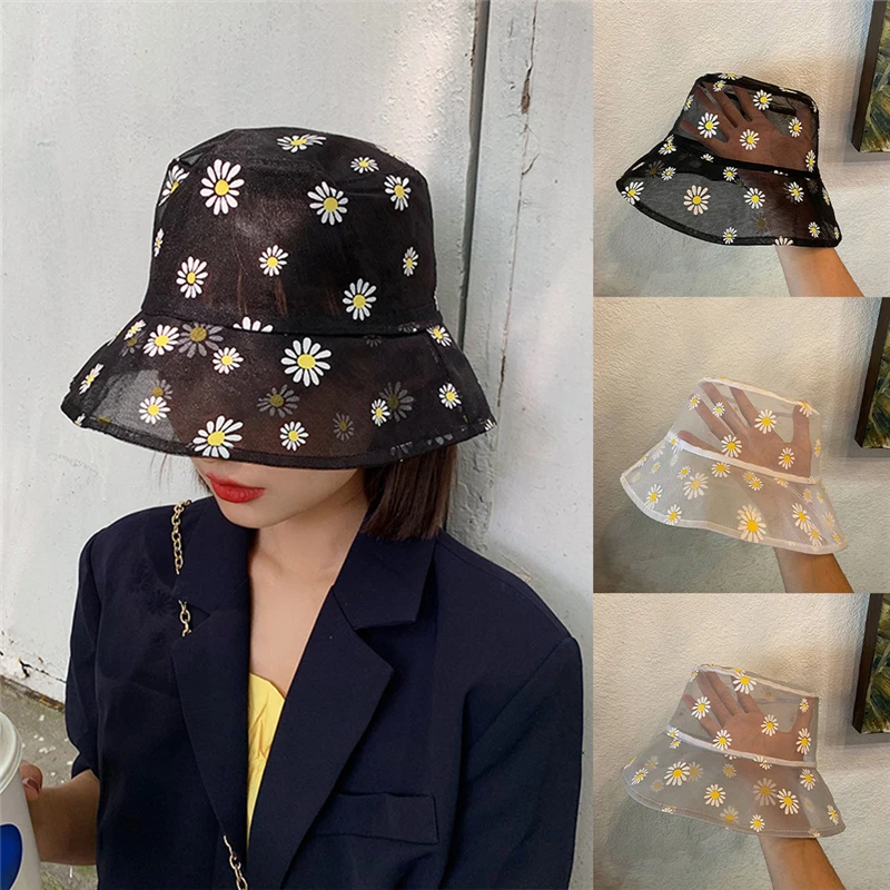 Daisies Embroidered Buckets Hat Women Transparent Panama Lace Flower Beach Hats High Top Snapback Fashion Daisy Sun Cap Summer
Daisies Embroidered Buckets Hat Women Transparent Panama Lace Flower Beach Hats High Top Snapback Fashion Daisy Sun Cap Summer