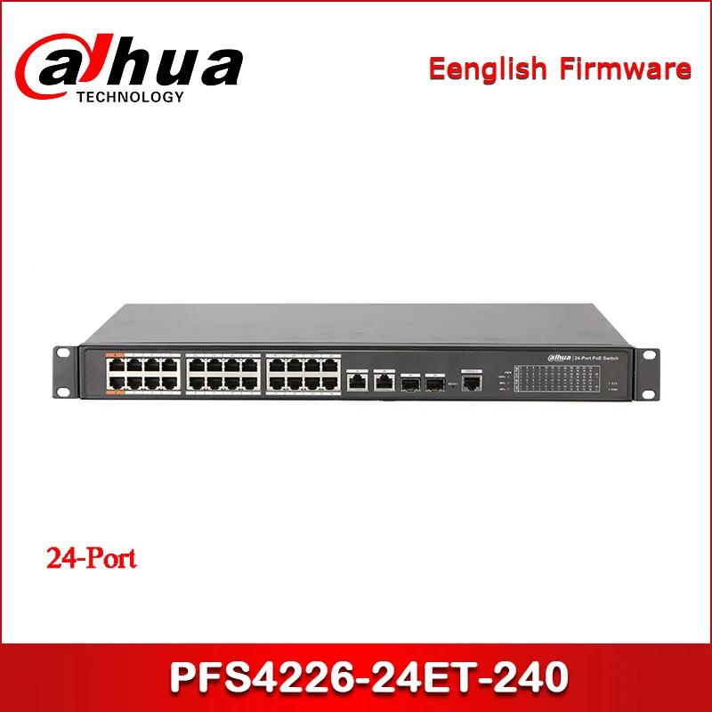 Сетевой видеорегистратор Dahua PFS4226-24ET-240 24-Порты и разъёмы коммутатор питания через