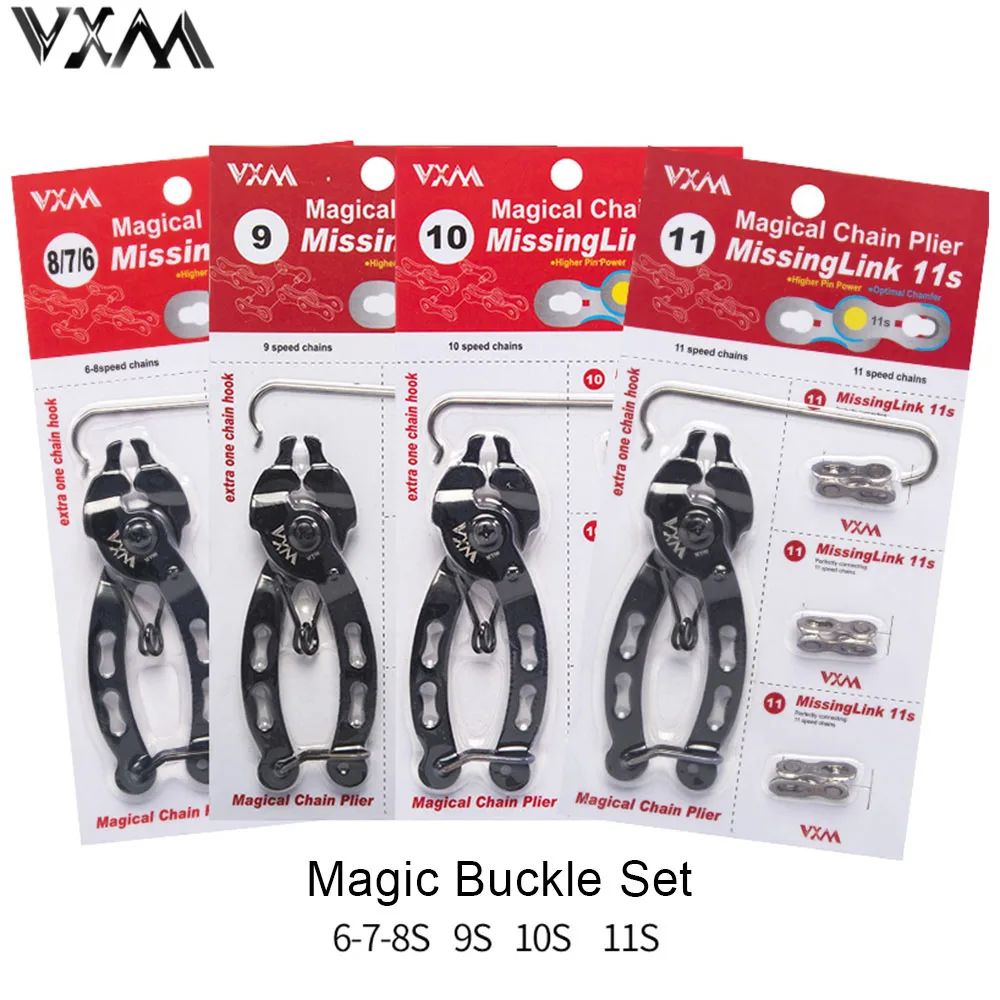 VXM Magical Chain Plier MissingLink MTB Road Cycling Chain Clamp Multi Link Plier Magic Buckle Bicycle Tool Set 6/7/8S/9S/10S/11
VXM Magical Chain Plier MissingLink MTB Road Cycling Chain Clamp Multi Link Plier Magic Buckle Bicycle Tool Set 6/7/8S/9S/10S/11