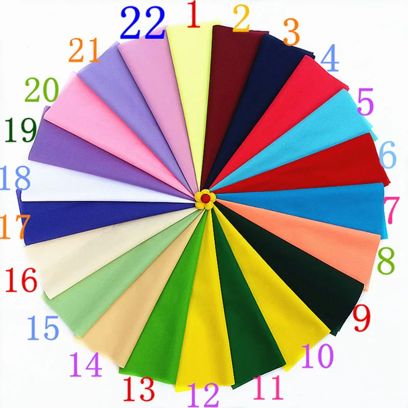 Random Mix Solid Color Polyester Fabric Patchwork For Sewing Rainbow Cloth Scarpbooking Needlework Tissue Doll 22pcs/lot 20x30cm
Random Mix Solid Color Polyester Fabric Patchwork For Sewing Rainbow Cloth Scarpbooking Needlework Tissue Doll 22pcs/lot 20x30cm