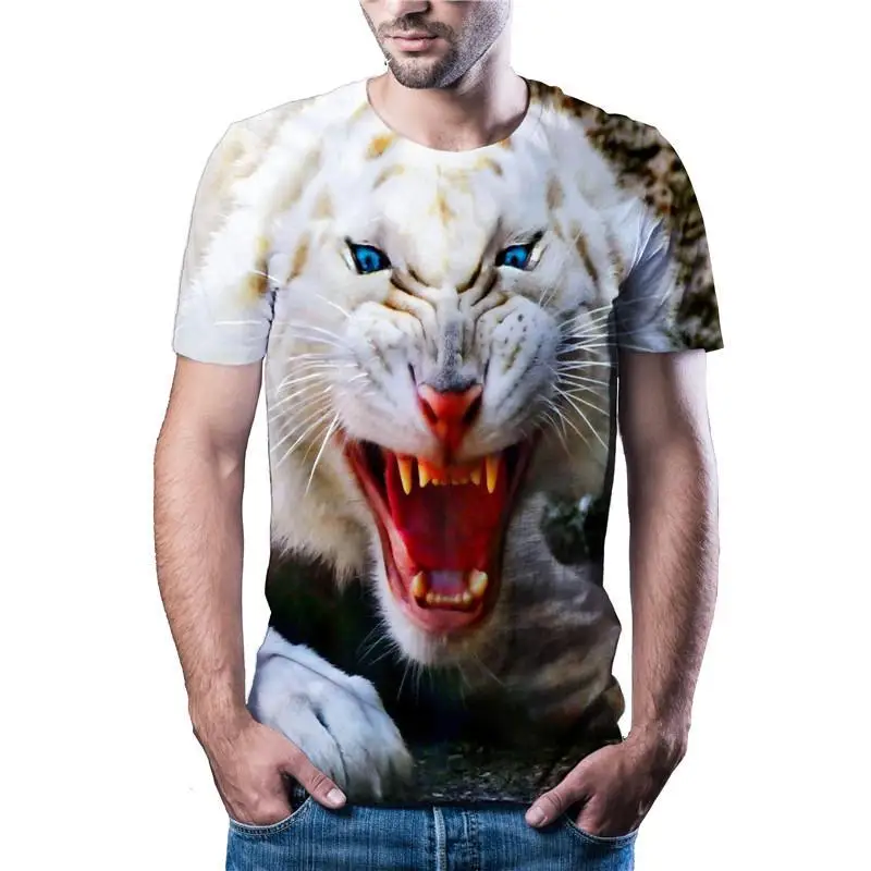 Новинка 2021 лидер продаж футболка с головой тигра Спортивная для отдыха в стиле