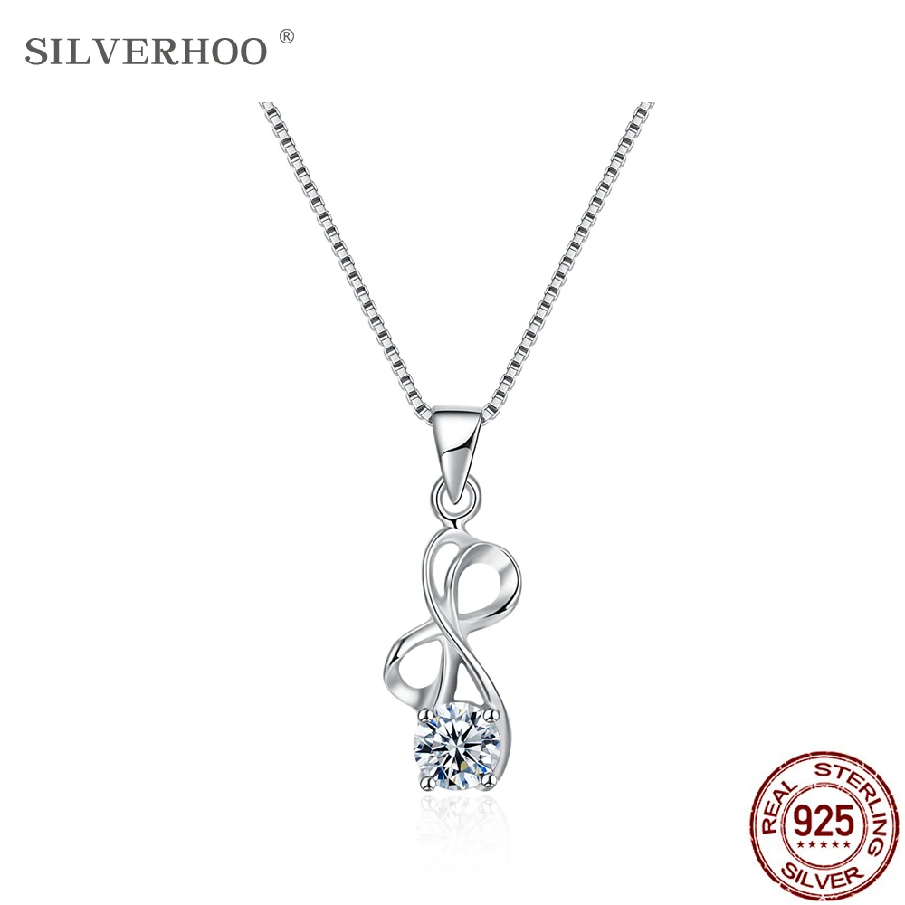 SILVERHOO 925 Sterling Silver Choker Necklaces For Women Trendy Cubic Zirconia Cute Bowknot Pendant Necklace Fine Jewelry Gift
SILVERHOO 925 Sterling Silver Choker Necklaces For Women Trendy Cubic Zirconia Cute Bowknot Pendant Necklace Fine Jewelry Gift