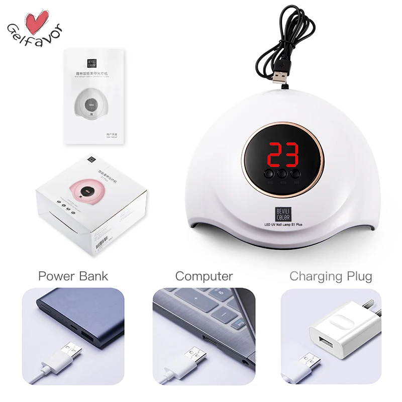 Gelfavor Lamp For Manicure UV LED Nail Lamp Gel Dryers Double Power Fast Cured For Manicure Machine With USB Nail Art Tools
Gelfavor Lamp For Manicure UV LED Nail Lamp Gel Dryers Double Power Fast Cured For Manicure Machine With USB Nail Art Tools