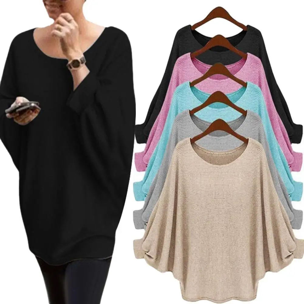 Batwing Long Sleeve O Neck Sweater Loose Solid Color Casual Oversize Pullover Daily Woman Lady Clothing High Quality Wholesale
Batwing Long Sleeve O Neck Sweater Loose Solid Color Casual Oversize Pullover Daily Woman Lady Clothing High Quality Wholesale