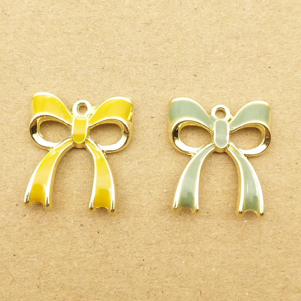 10pcs 17x19mm enamel bowknot charms for jewelry making and crafting cute earring pendant necklace bracelet charms
10pcs 17x19mm enamel bowknot charms for jewelry making and crafting cute earring pendant necklace bracelet charms