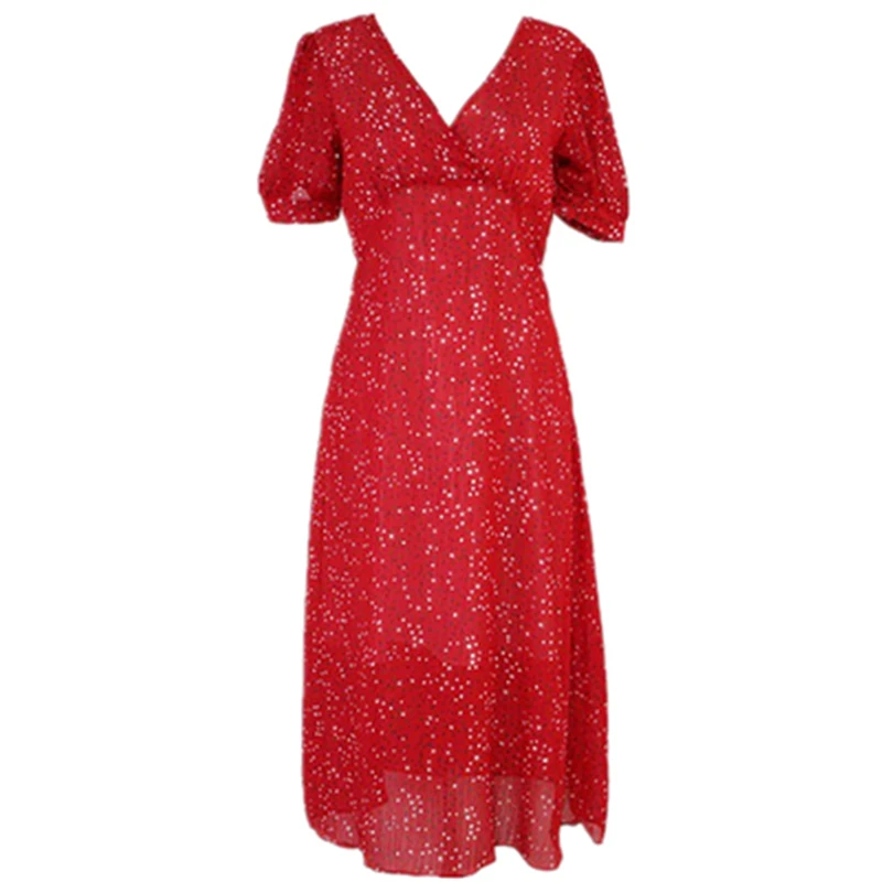 Red Polka Dot Chiffon Dress 2021 New Summer Clothes All-Matching Temperament Midi Skirt Fairy Women's Dress Y517
Red Polka Dot Chiffon Dress 2021 New Summer Clothes All-Matching Temperament Midi Skirt Fairy Women's Dress Y517