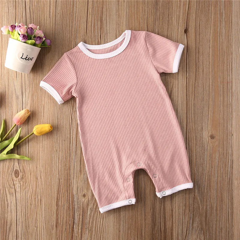 2020 Brand New Infant Baby Girls Boys Rompers Baby Boy Girl Summer Short Sleeve Solid Jumpsuits Casual One-piece Outfits 0-24M
2020 Brand New Infant Baby Girls Boys Rompers Baby Boy Girl Summer Short Sleeve Solid Jumpsuits Casual One-piece Outfits 0-24M