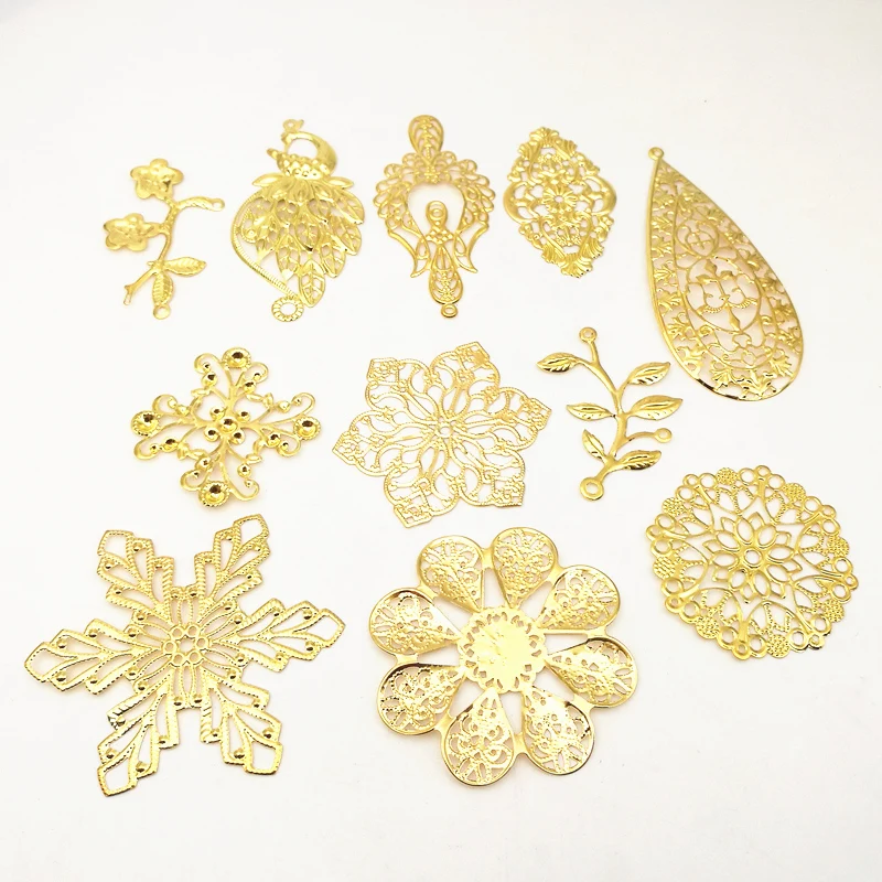 10 Pieces Antique bronze/White k/Gold color Metal Filigree Flowers Slice Charms Pendant base Setting Jewelry DIY Components
10 Pieces Antique bronze/White k/Gold color Metal Filigree Flowers Slice Charms Pendant base Setting Jewelry DIY Components