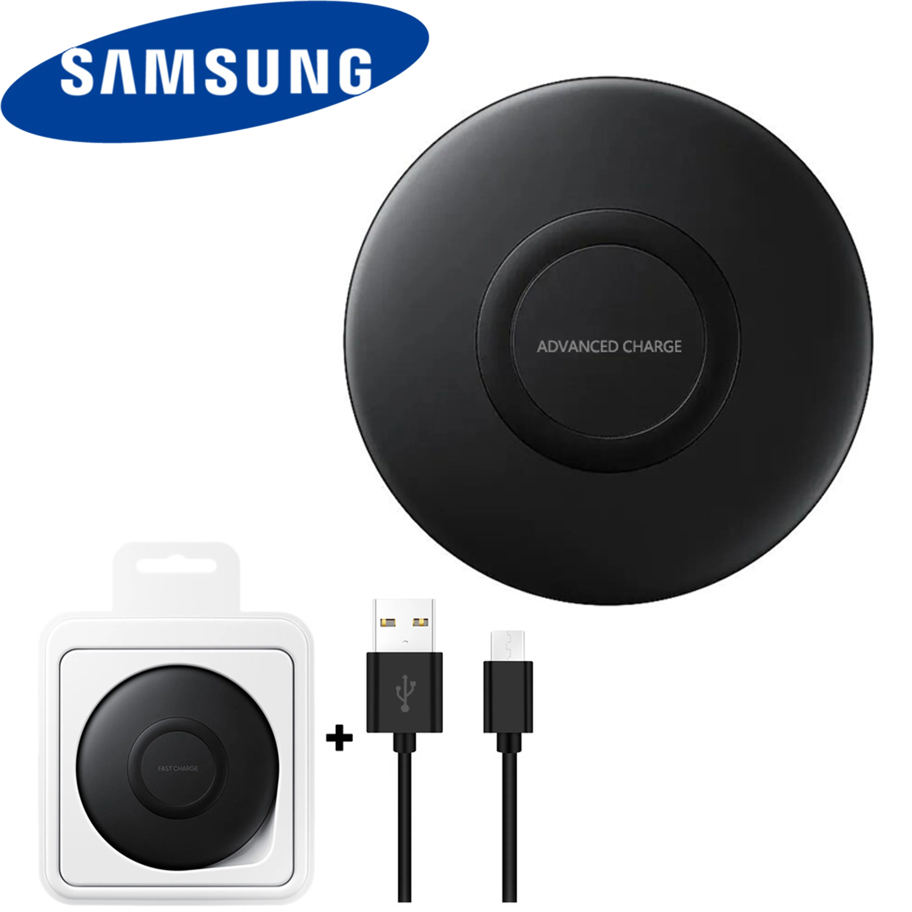 Беспроводное зарядное устройство Samsung Qi 15 Вт умная Быстрая зарядка usb type c