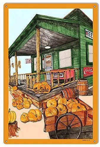 Dark Branches Pumpkins Vegetables Tin Sign, Pumpkins Vegetables Old Mom and Pop Farmers Market Country
Dark Branches Pumpkins Vegetables Tin Sign, Pumpkins Vegetables Old Mom and Pop Farmers Market Country