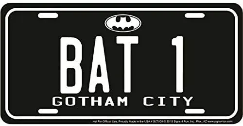 Metal Tin Sign Wall Hanging Decoration Plaque Sign License Plate Tag, Bat 1 Gotham City Metal Novelty License Plate Tag
Metal Tin Sign Wall Hanging Decoration Plaque Sign License Plate Tag, Bat 1 Gotham City Metal Novelty License Plate Tag