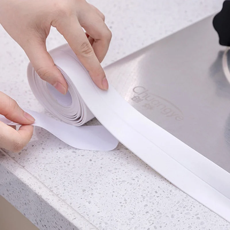 Kitchen Accessories Shower Sink Bathtub Sealing Strip White Wall Stickers PVC Self-adhesive Waterproof Bathroom Kitchen Tools
Kitchen Accessories Shower Sink Bathtub Sealing Strip White Wall Stickers PVC Self-adhesive Waterproof Bathroom Kitchen Tools