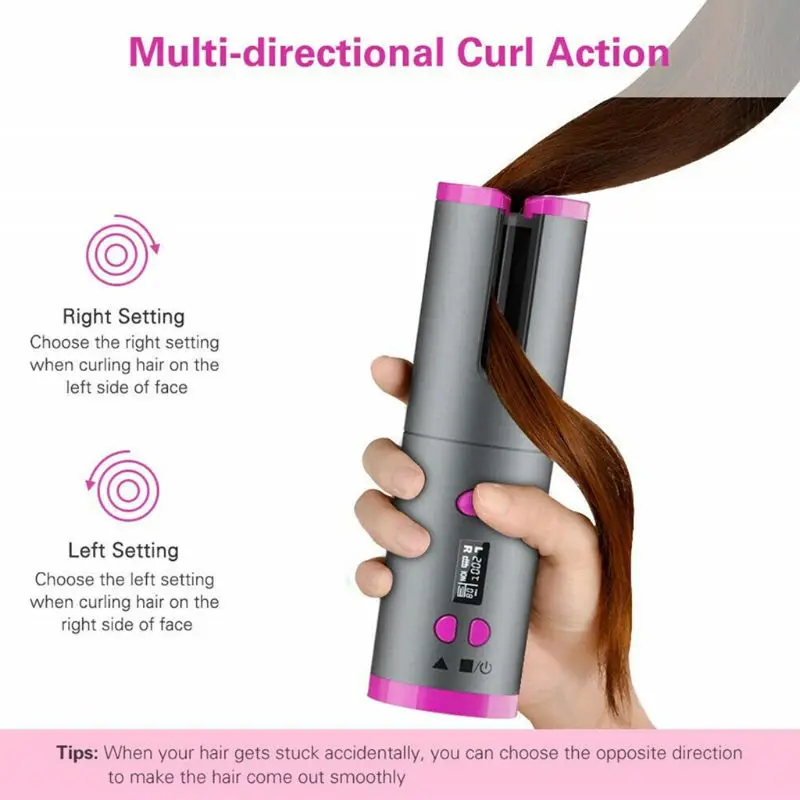 Hair Waver USB Charging Hair Curler LCD Display Auto Rotating Styling Tool 
Hair Waver USB Charging Hair Curler LCD Display Auto Rotating Styling Tool