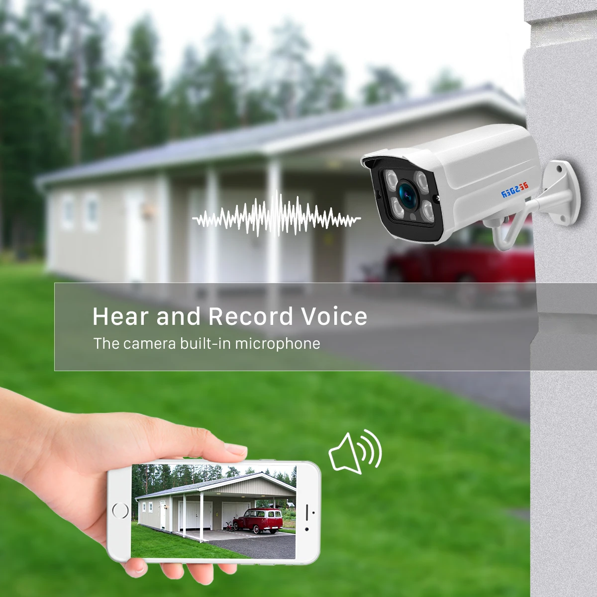 4K 8MP 4MP Ultra HD Audio H.265 POE IP-камера AI Обнаружение движения Водонепроницаемая