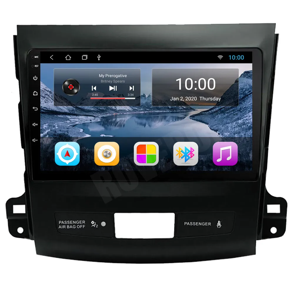 Android 10 для Mitsubishi Outlander XL EX 2007 2011 автомобильное радио стерео GPS навигация Navi Media