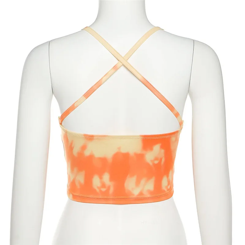 2021 New Arrivals Summer Fashion Spaghetti Strap Hollow Out Tie-dye Bodycon High Street Women Tops Camis 
2021 New Arrivals Summer Fashion Spaghetti Strap Hollow Out Tie-dye Bodycon High Street Women Tops Camis