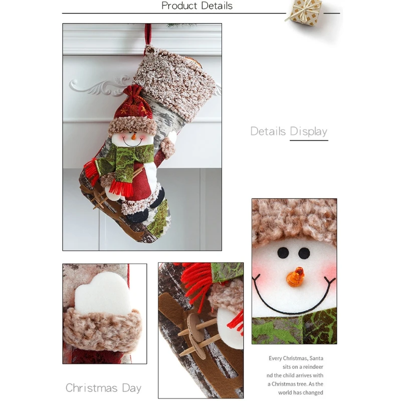 Skiing Doll with Sled Christmas Stockings Candy Bag Xmas Elf Santa Snowman Doll
Skiing Doll with Sled Christmas Stockings Candy Bag Xmas Elf Santa Snowman Doll