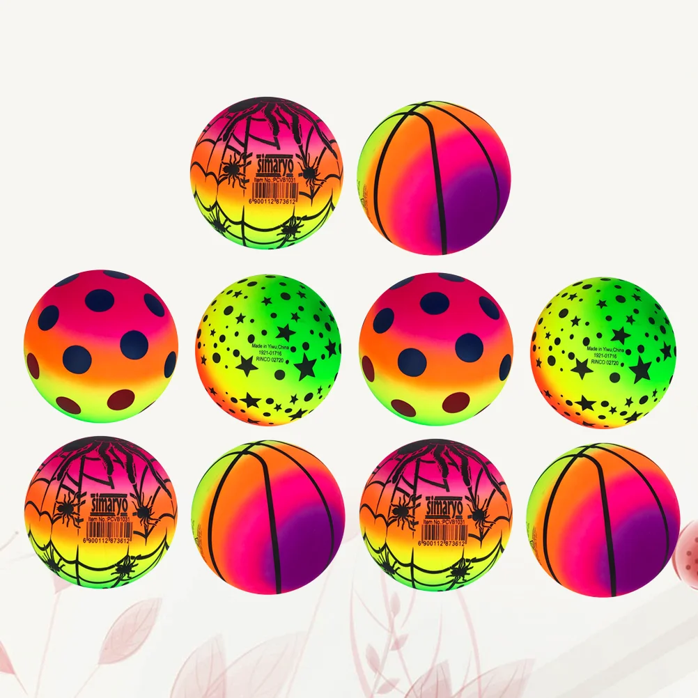 10 Pcs 16 Rainbow Balls Elastic PVC Beach Sports Play Kickball Flap Children for Indoor Outdoor Playground Acti
10 Pcs 16 Rainbow Balls Elastic PVC Beach Sports Play Kickball Flap Children for Indoor Outdoor Playground Acti