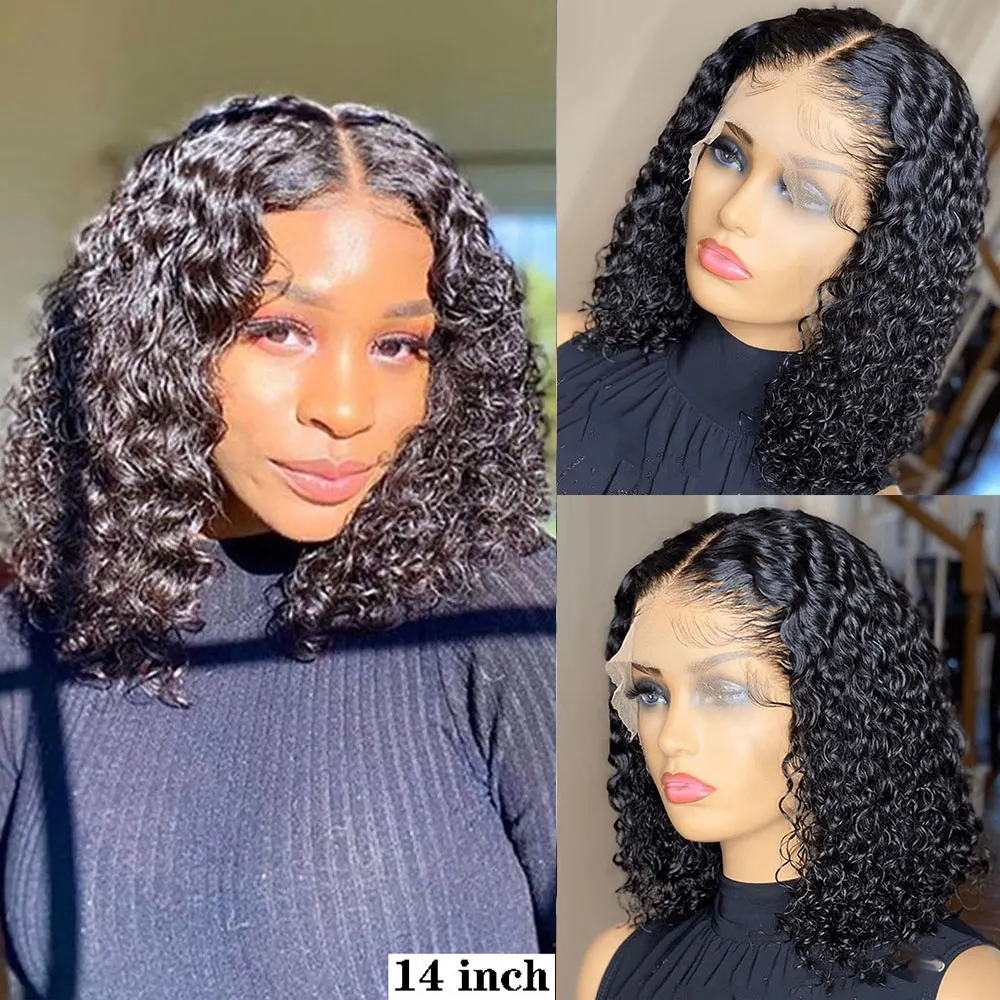 Curly Short Bob Lace Front Human Hair Wig Pre Plucked For Black Women Glueless Deep Wave Wig Remy 13x1 T Part Lace Front Wigs
Curly Short Bob Lace Front Human Hair Wig Pre Plucked For Black Women Glueless Deep Wave Wig Remy 13x1 T Part Lace Front Wigs