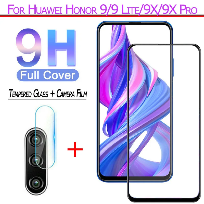 2 в 1 защита экрана Huawei Honor 9 Lite 9X Pro защитное стекло на защитная пленка хонор лайт