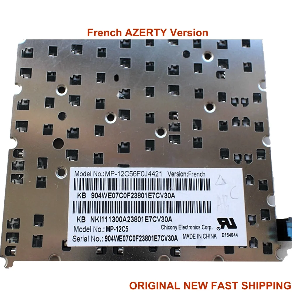 

French AZERTY Latin Backlight keyboard for ACER Aspire S7 S7-391 S7-392 6484 silver keyboards Spanish SP LA FR MP-13C66LAJ442