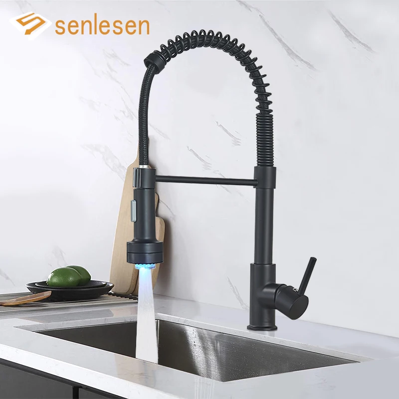 Фото Senlesen кухонный кран для раковины с одной ручкой смеситель горячей и холодной воды