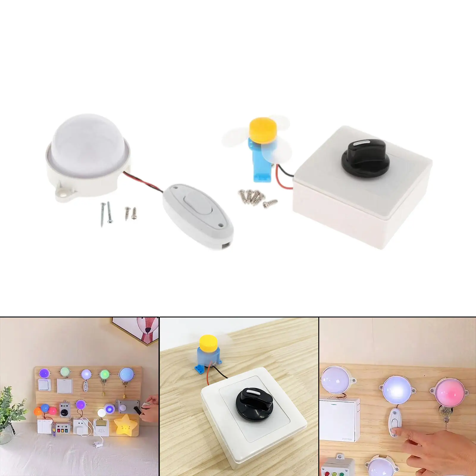 2pcs LED Light 3-Gear Speed Fan for Busy Board Accessory Kids Activity Board Toy Pretend Play for Age 3+
2pcs LED Light 3-Gear Speed Fan for Busy Board Accessory Kids Activity Board Toy Pretend Play for Age 3+