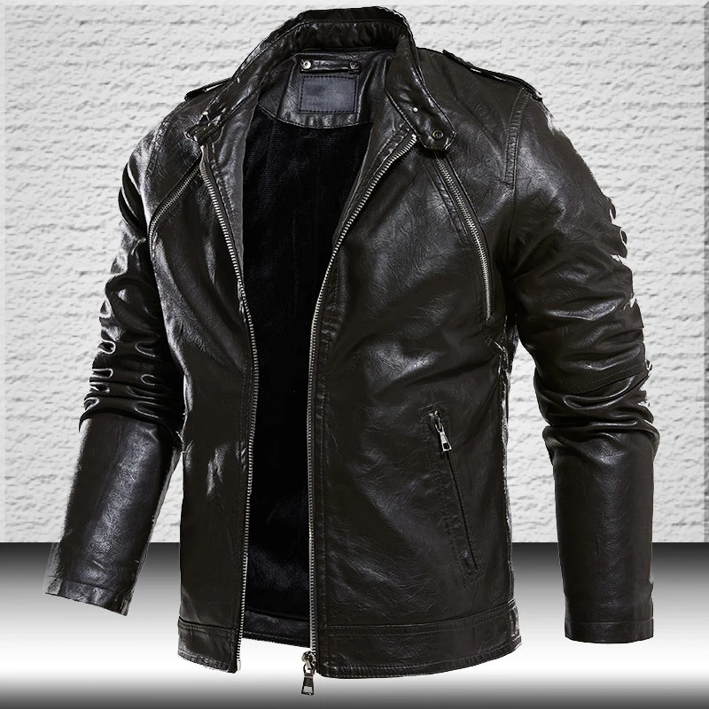 2021 New Winter Leather Jacket Men Fleece Retro Motorcycle Leather Jacket Mens Pu Quality Leather Coats Bomber Jacket Men
2021 New Winter Leather Jacket Men Fleece Retro Motorcycle Leather Jacket Mens Pu Quality Leather Coats Bomber Jacket Men