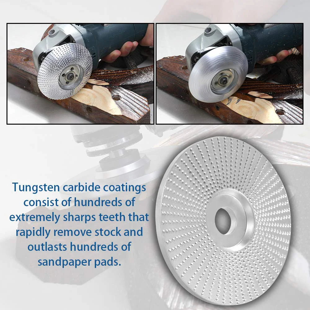Wood Grinding Wheel Disc Carving Rotary Disc Tools for Angle Grinder Abrasive 4inch Bore Wheels High Quality Sanding Wood Tool
Wood Grinding Wheel Disc Carving Rotary Disc Tools for Angle Grinder Abrasive 4inch Bore Wheels High Quality Sanding Wood Tool