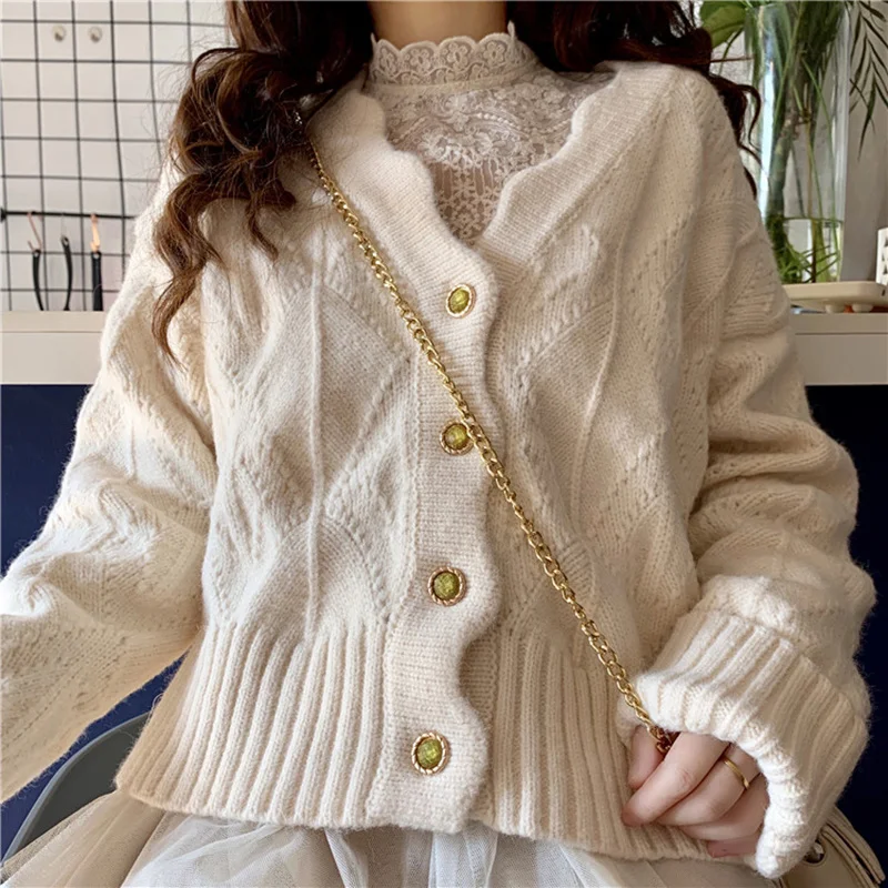 Sweaters Cardigan Women Mohair Screw Thread Solid Sweet Womens Outwear Loose Elegant Trendy Simple Street Wear Comfortable
Sweaters Cardigan Women Mohair Screw Thread Solid Sweet Womens Outwear Loose Elegant Trendy Simple Street Wear Comfortable