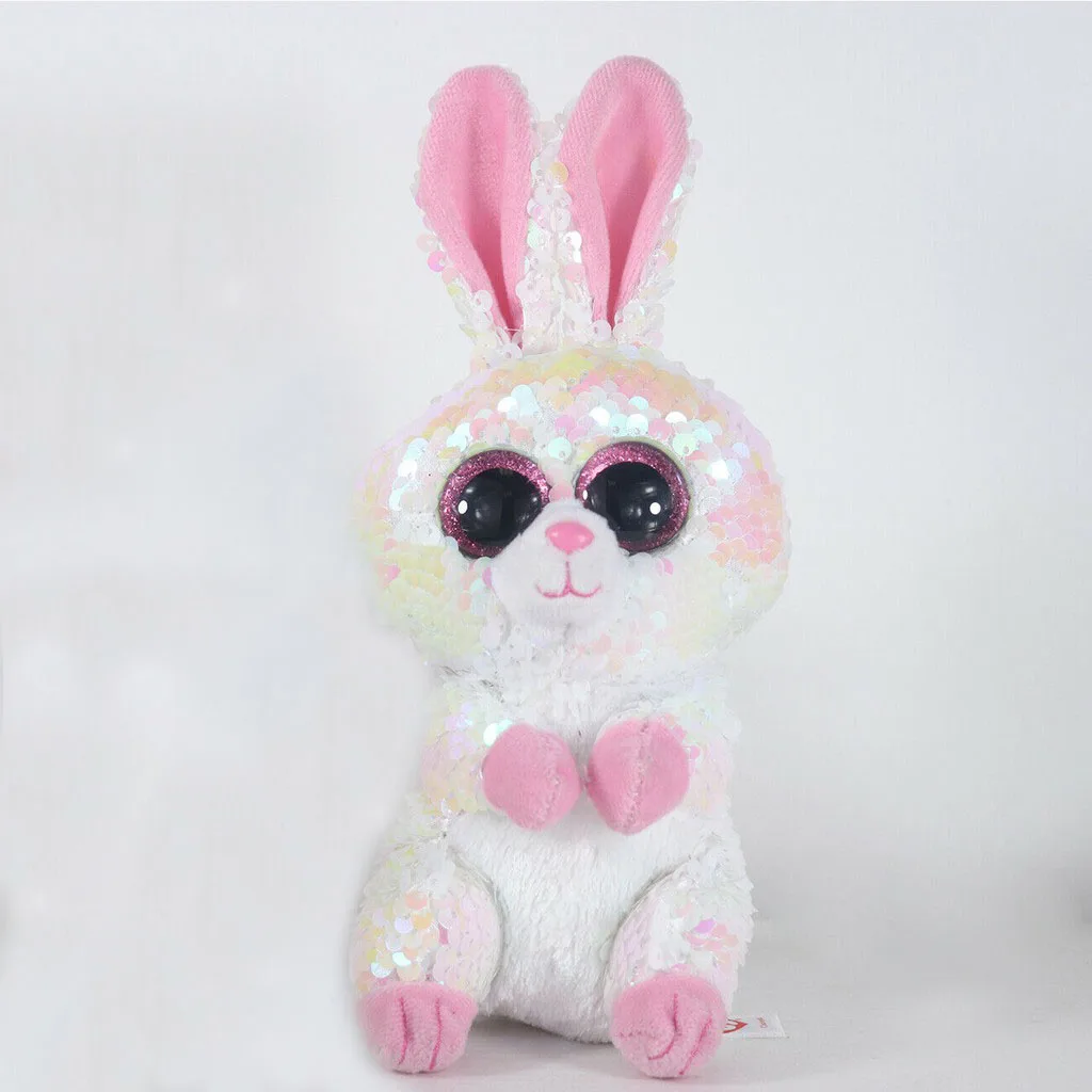 New 6" 15cm Ty Big Eyes Stuffed Peas Plush Animal Soft Christmas style Sequin Bunny Doll Collection Boys and Girls Birthday Gift
New 6" 15cm Ty Big Eyes Stuffed Peas Plush Animal Soft Christmas style Sequin Bunny Doll Collection Boys and Girls Birthday Gift