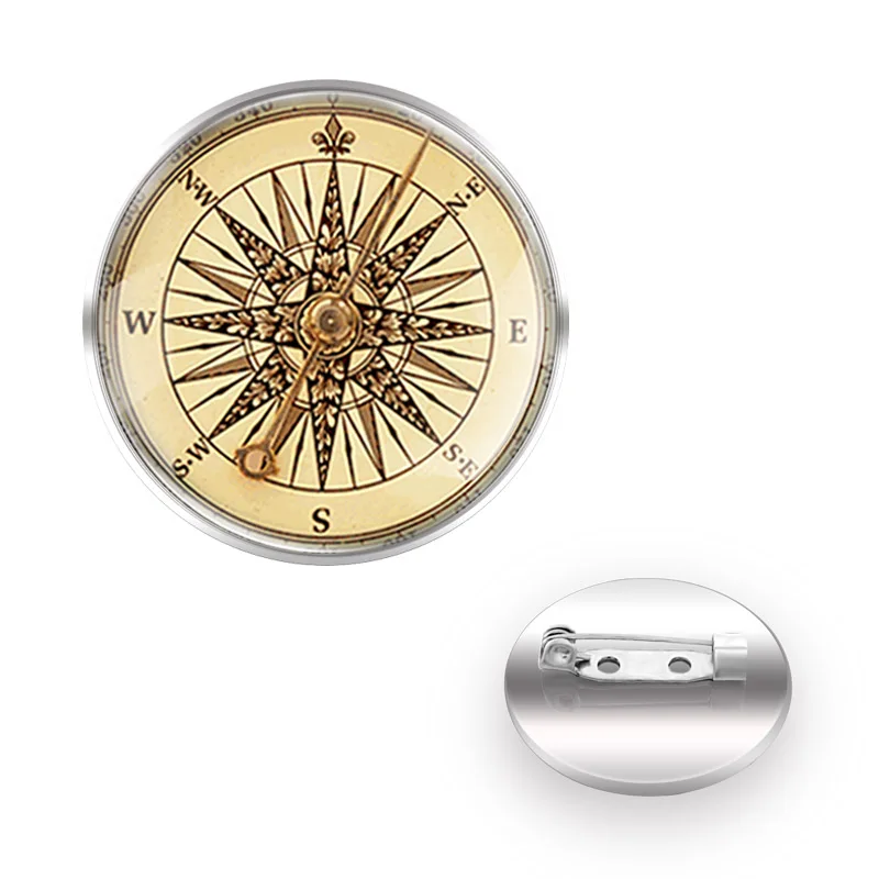 Classic Retro Compass Theme Brooch Badge Glass Cabochon Dome For Bag Clothes Decoration Pins Jewelry Gifts
Classic Retro Compass Theme Brooch Badge Glass Cabochon Dome For Bag Clothes Decoration Pins Jewelry Gifts