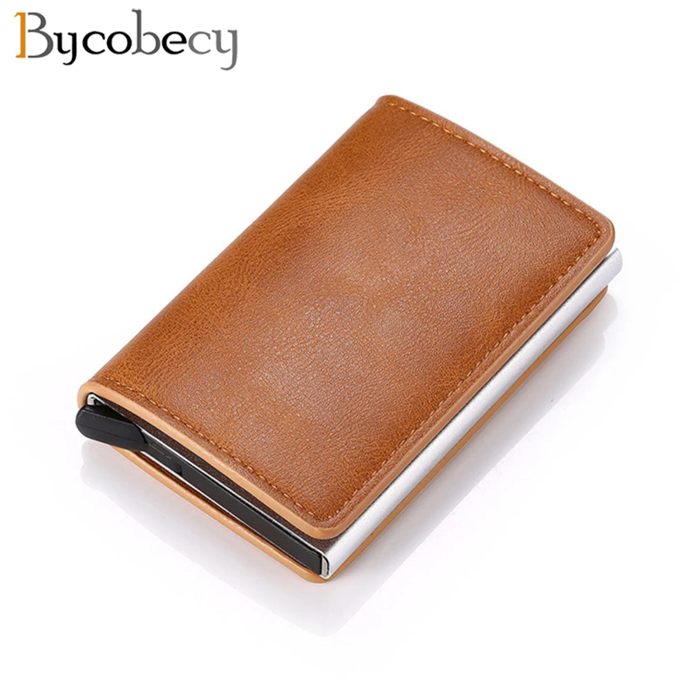 Credit Card Holder Wallet Men Women Metal RFID Vintage Aluminium Bag Crazy Horse PU Leather Bank Cardholder Case New
Credit Card Holder Wallet Men Women Metal RFID Vintage Aluminium Bag Crazy Horse PU Leather Bank Cardholder Case New