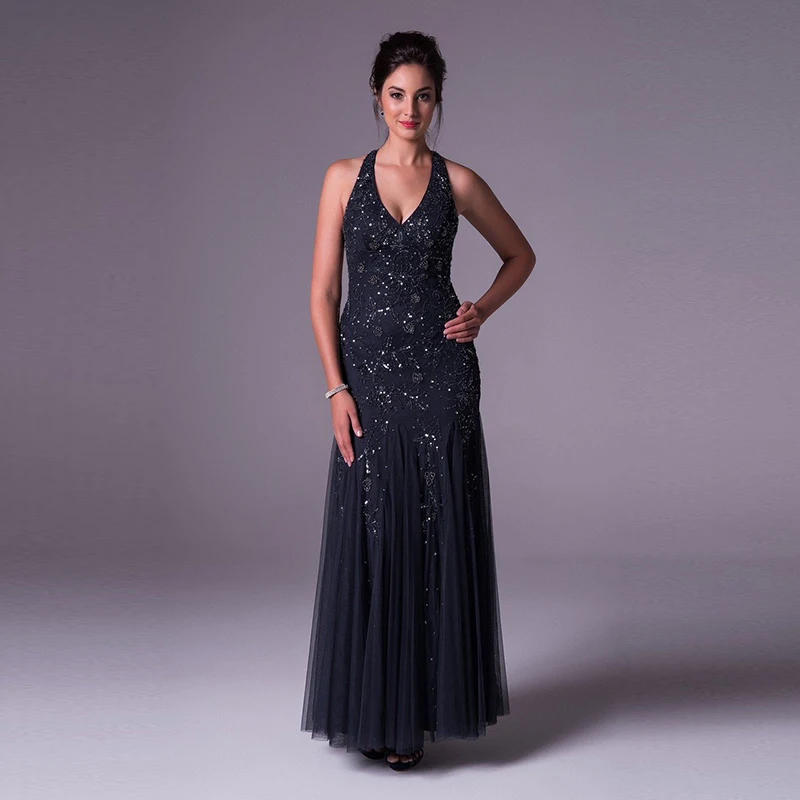 Hot Sale Dark Navy Mermaid Lace Sleeveless Mother of the Bride Dresses V Neckline Backless Wedding Guest Gowns Beads Appliqued
Hot Sale Dark Navy Mermaid Lace Sleeveless Mother of the Bride Dresses V Neckline Backless Wedding Guest Gowns Beads Appliqued