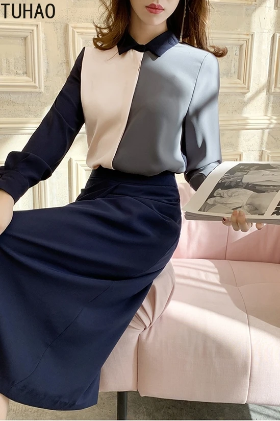 TUHAO High Quality Women Runway Patchwork Blouse Shirt Tops 2020 Spring Elegant Blouses Woman Shirt Office Lady Clothes WM32
TUHAO High Quality Women Runway Patchwork Blouse Shirt Tops 2020 Spring Elegant Blouses Woman Shirt Office Lady Clothes WM32