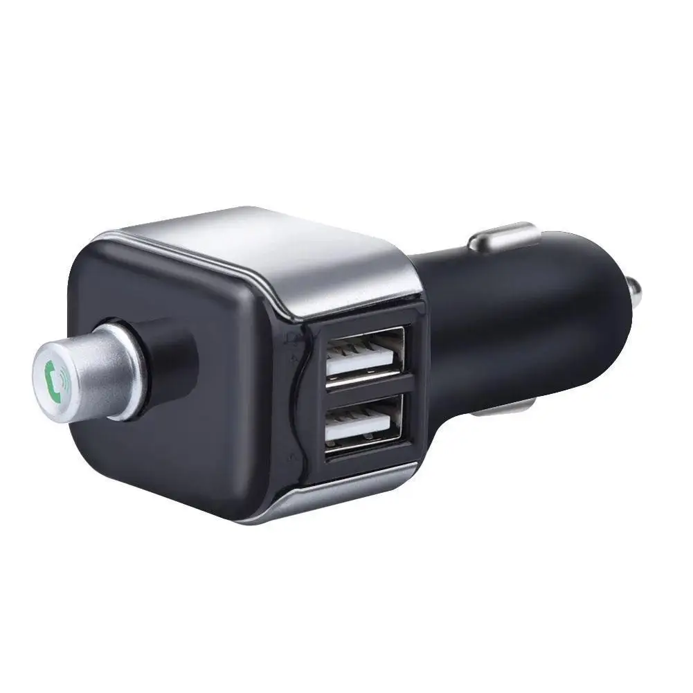 

Dual USB Car Charger FM Transmitter Hands Free Wireless Powered Card Bluetooth Accessories Support Lighter Car Cigarette MP A4D4