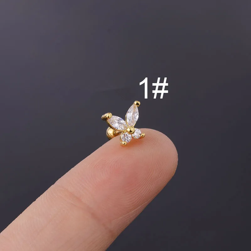 1Pc Multicolour Small Cz Butterfly Helix Piercing Jewelry Small Cartilage Earring Tiny Tragus Conch Rook Ear Lobe Stud Daily
1Pc Multicolour Small Cz Butterfly Helix Piercing Jewelry Small Cartilage Earring Tiny Tragus Conch Rook Ear Lobe Stud Daily