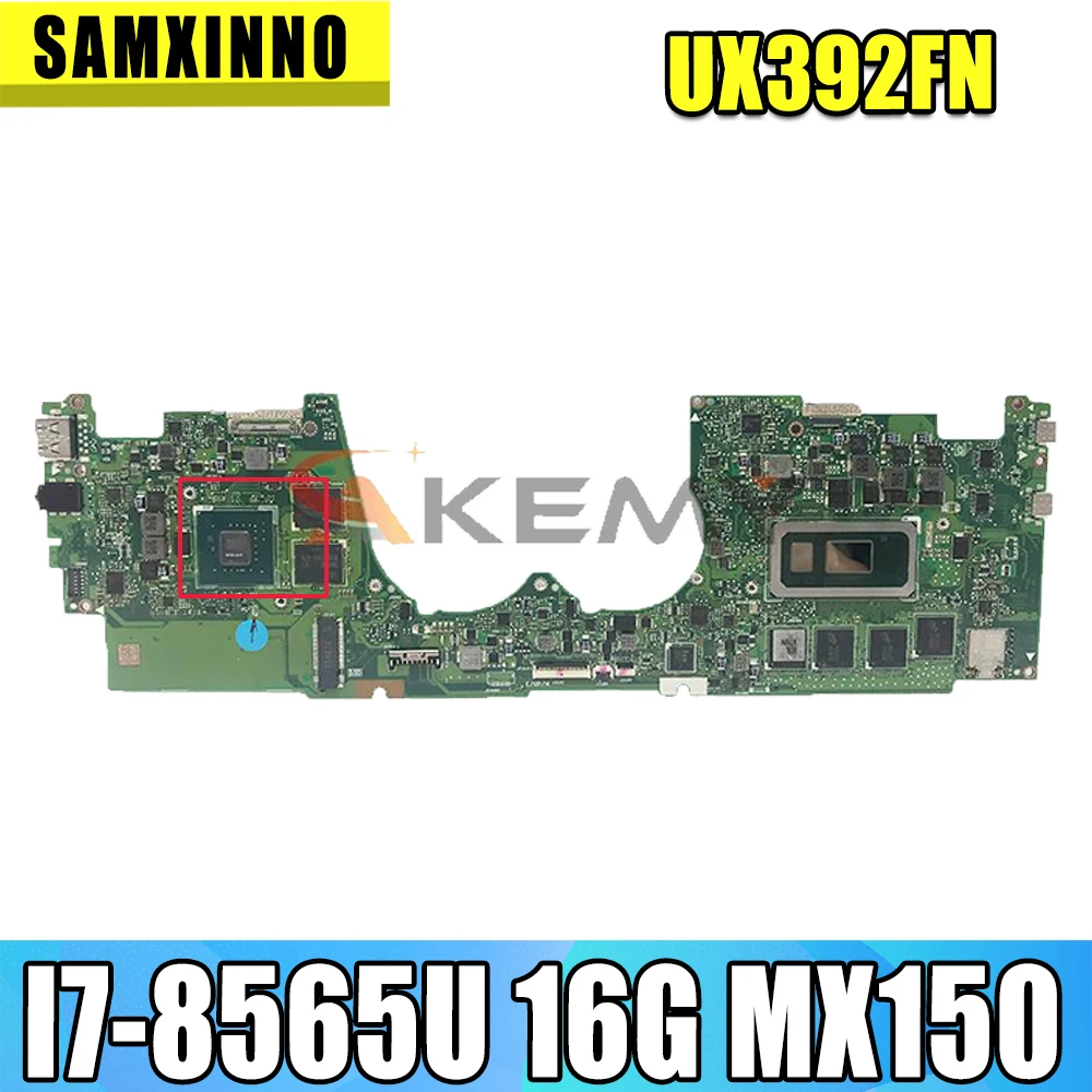original UX392FN mainboard ZenBook S13 Zenbook S13 UX392FN-SP8509T UX392F UX392 I7-8565U 16G MX150 for asus laptop motherboard
original UX392FN mainboard ZenBook S13 Zenbook S13 UX392FN-SP8509T UX392F UX392 I7-8565U 16G MX150 for asus laptop motherboard