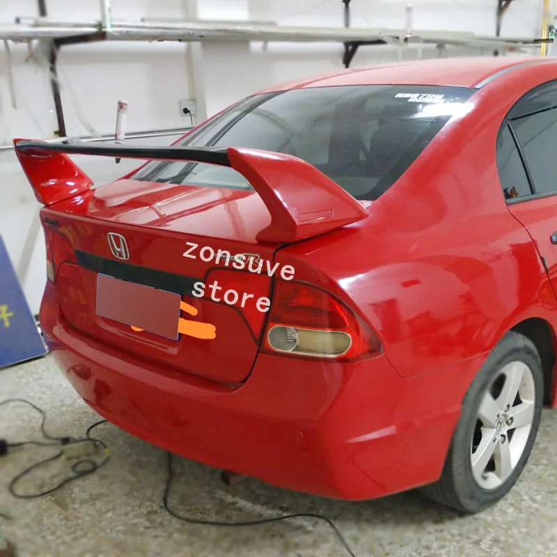 Спойлер в стиле FD2 для Honda Civic 2006-2011 лет ABS-пластик углеродное волокно задний