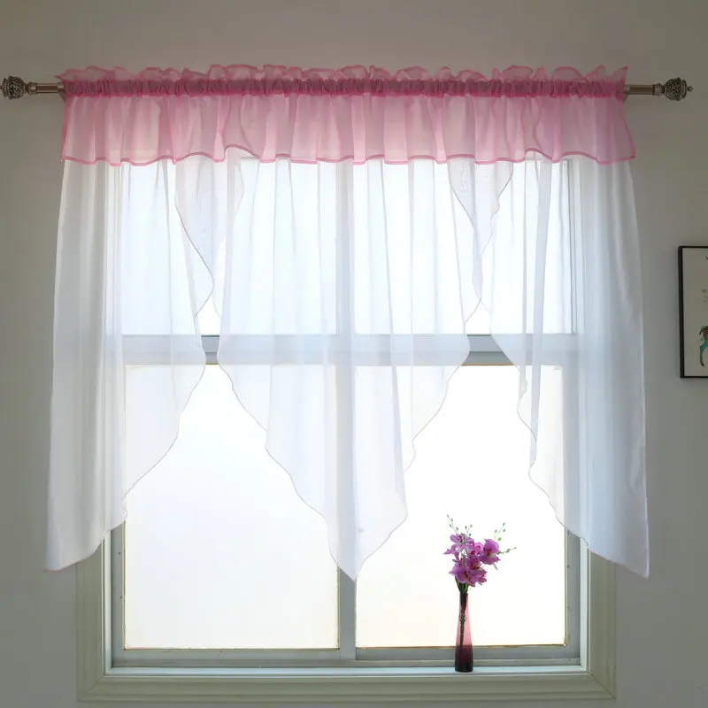 Sheer Kitchen Window Treatments With Contrast Color Valance Quality Voile Curtain for Bedroom Livingroom 1PCS
Sheer Kitchen Window Treatments With Contrast Color Valance Quality Voile Curtain for Bedroom Livingroom 1PCS