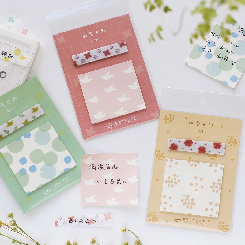 1 set/lot Memo Pads Sticky Notes Four Seasons Color Series Notepad diary Scrapbooking Stickers Office School stationery Notepad
1 set/lot Memo Pads Sticky Notes Four Seasons Color Series Notepad diary Scrapbooking Stickers Office School stationery Notepad