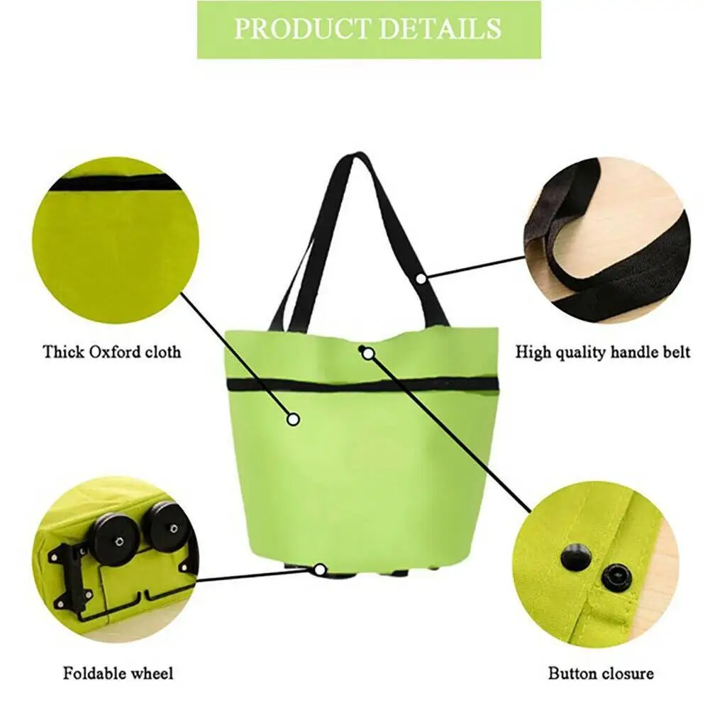Color Foldable Shopping Trolley Carts Portable Reusable Large Baskets Wheels Market Bag Non-woven Waterproof Bags Luggage E Z5E4
Color Foldable Shopping Trolley Carts Portable Reusable Large Baskets Wheels Market Bag Non-woven Waterproof Bags Luggage E Z5E4