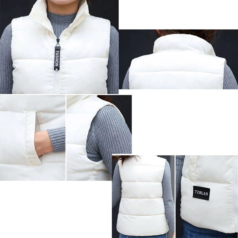 Women Winter Short Vest casual Autumn solid thicken warm cotton padded waistcoat parka Stand Collar sleeveless vest
Women Winter Short Vest casual Autumn solid thicken warm cotton padded waistcoat parka Stand Collar sleeveless vest