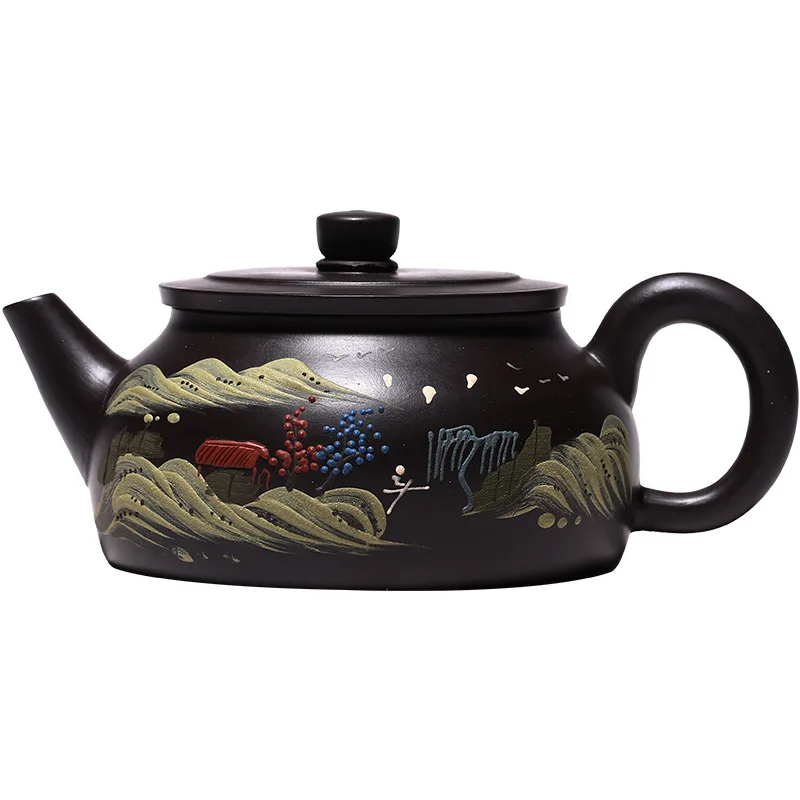 Exquisite New Hand-painted Teapot, Handmade Yixing Black Material Jinxiu Dezhong Purple Clay Pot Kungfu Tea Set
Exquisite New Hand-painted Teapot, Handmade Yixing Black Material Jinxiu Dezhong Purple Clay Pot Kungfu Tea Set