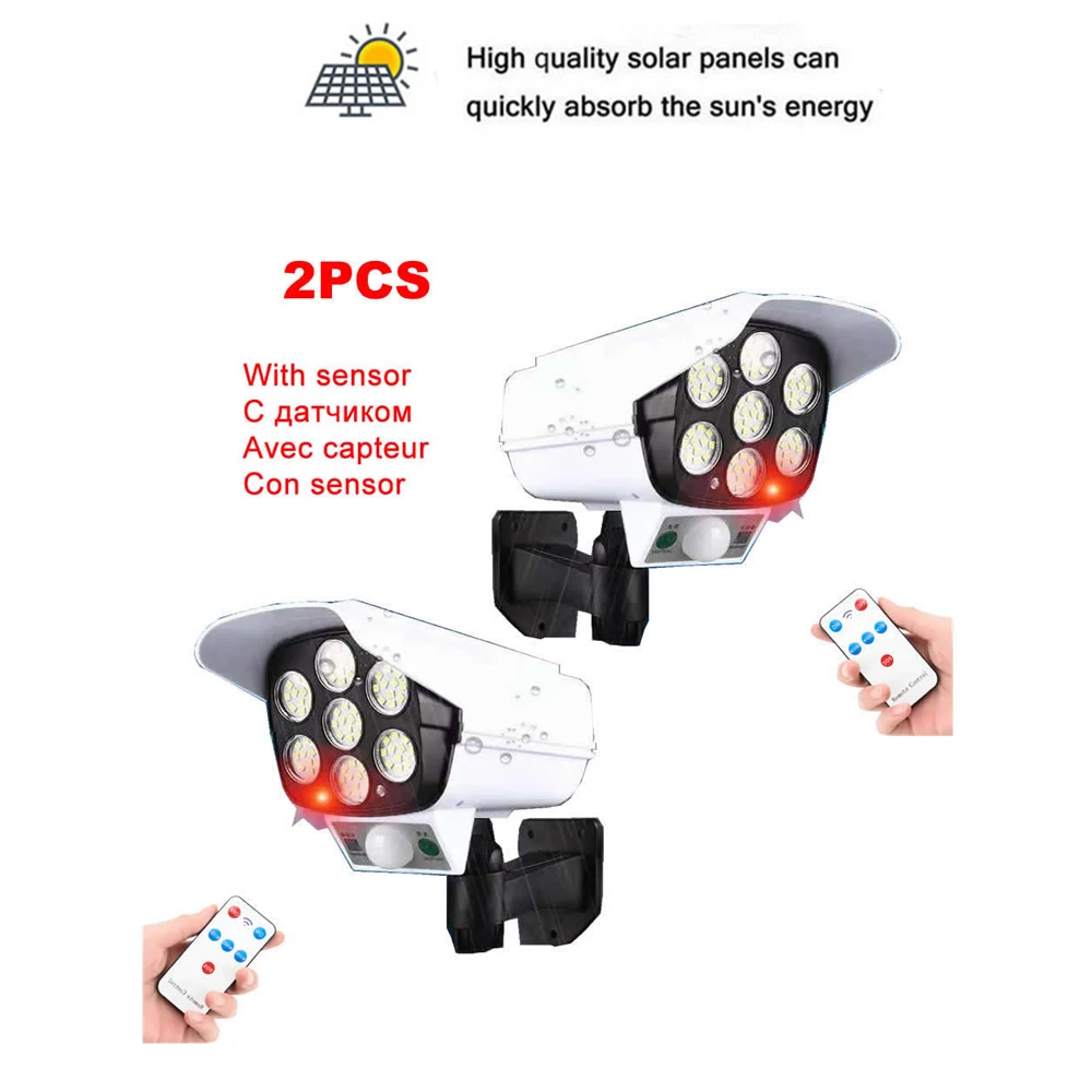 2pcs remote solar fake monitor dummy camera Torch Light Garden Lamp Waterproof Outdoor Landscape Decoration Garden Lawn Light mo
2pcs remote solar fake monitor dummy camera Torch Light Garden Lamp Waterproof Outdoor Landscape Decoration Garden Lawn Light mo