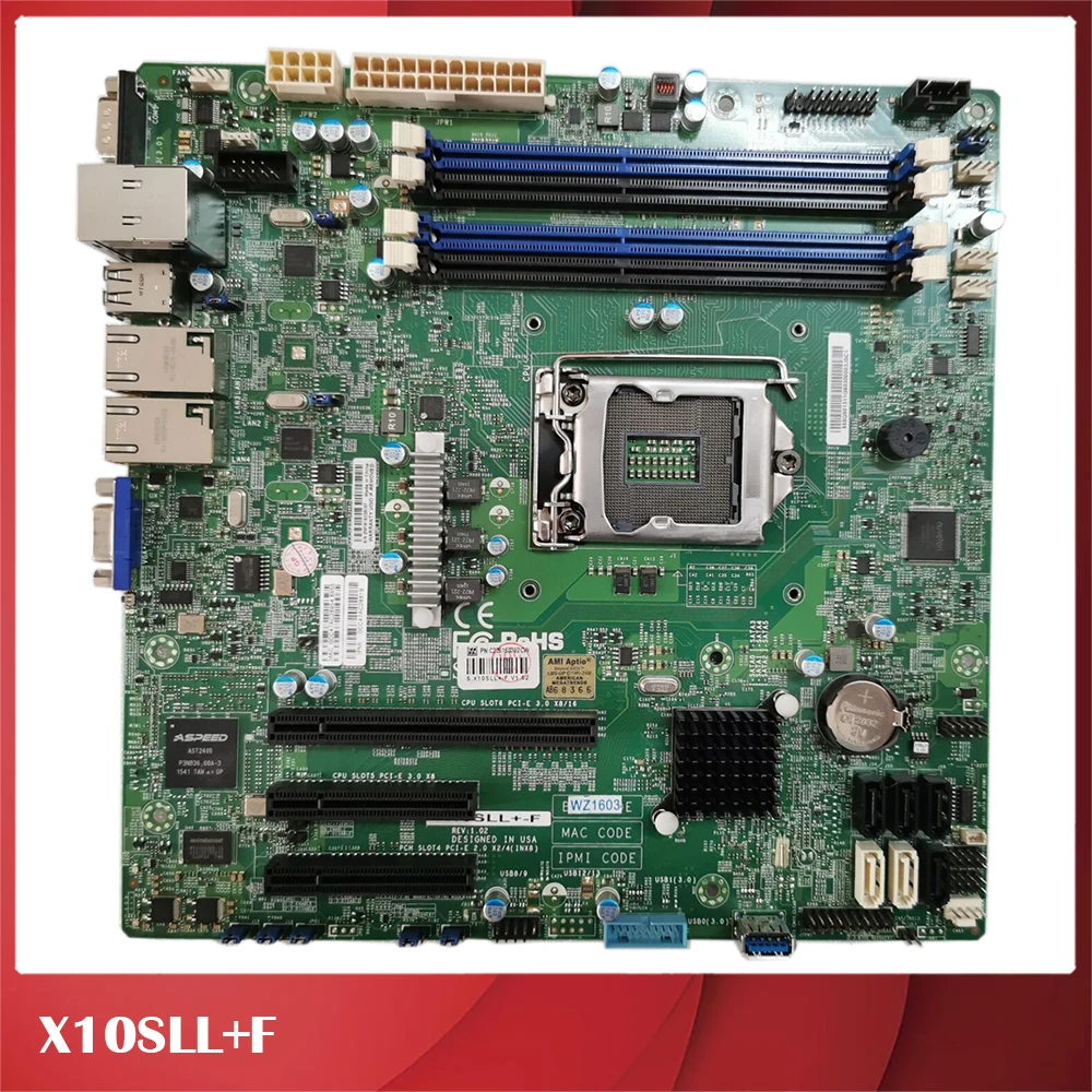 Оригинальная Серверная материнская плата для X10SLL + F LGA1150 E3-1200 V3 хорошего качества
Оригинальная Серверная материнская плата для X10SLL + F LGA1150 E3-1200 V3 хорошего качества
