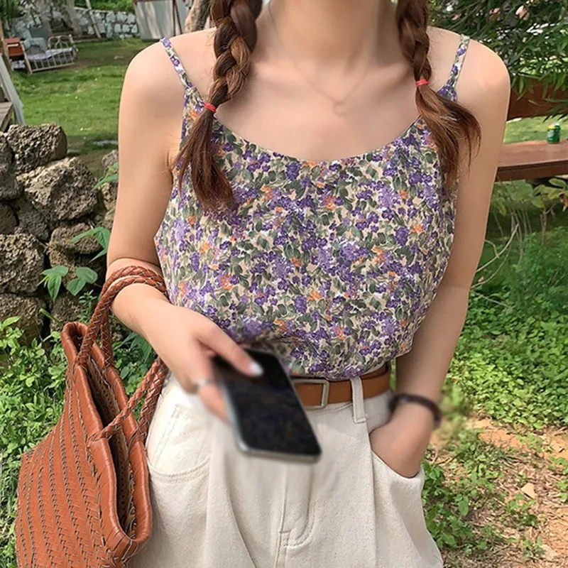 Women Thin Wild Floral Camis Vest Women Tank Tops Female Summer Sexy Strap Basic Tops Chiffon Sleeveless Camisole
Women Thin Wild Floral Camis Vest Women Tank Tops Female Summer Sexy Strap Basic Tops Chiffon Sleeveless Camisole