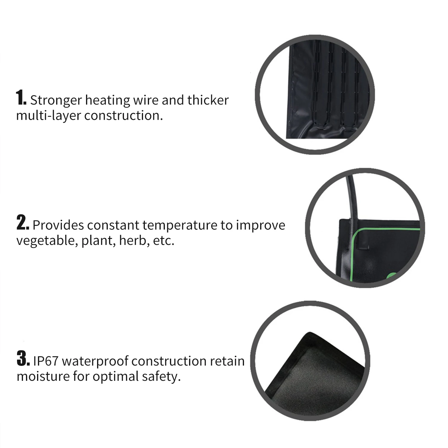 100W Seedling Heating Mat Durable Waterproof Flowers Fruits Vegetables Digital Seedlings Growth Germination Propagation Starter
100W Seedling Heating Mat Durable Waterproof Flowers Fruits Vegetables Digital Seedlings Growth Germination Propagation Starter