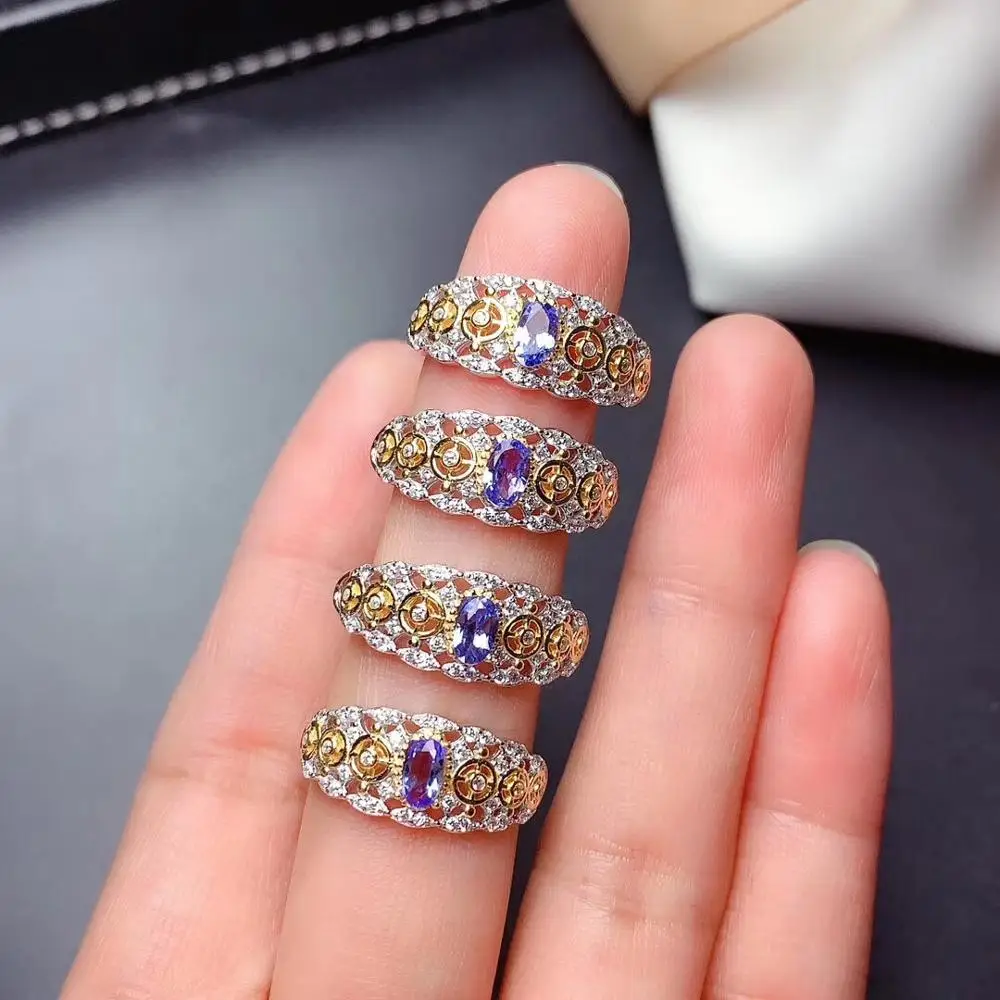 MDINA Natural Tanzanite Ring S925 Sterling Silver Retro Hollow Lady Fashion Ring High-end Gemstone Jewelry
MDINA Natural Tanzanite Ring S925 Sterling Silver Retro Hollow Lady Fashion Ring High-end Gemstone Jewelry